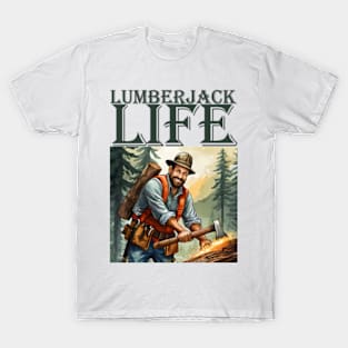 Rustic Lumberjack Life T-Shirt